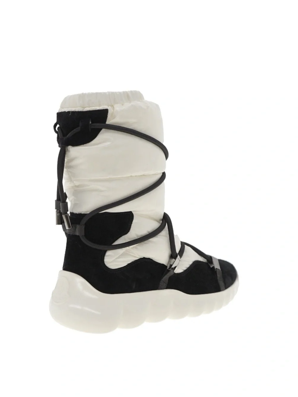 Moncler Cora Woman's Snow Boots White Nylon Size 40 US New